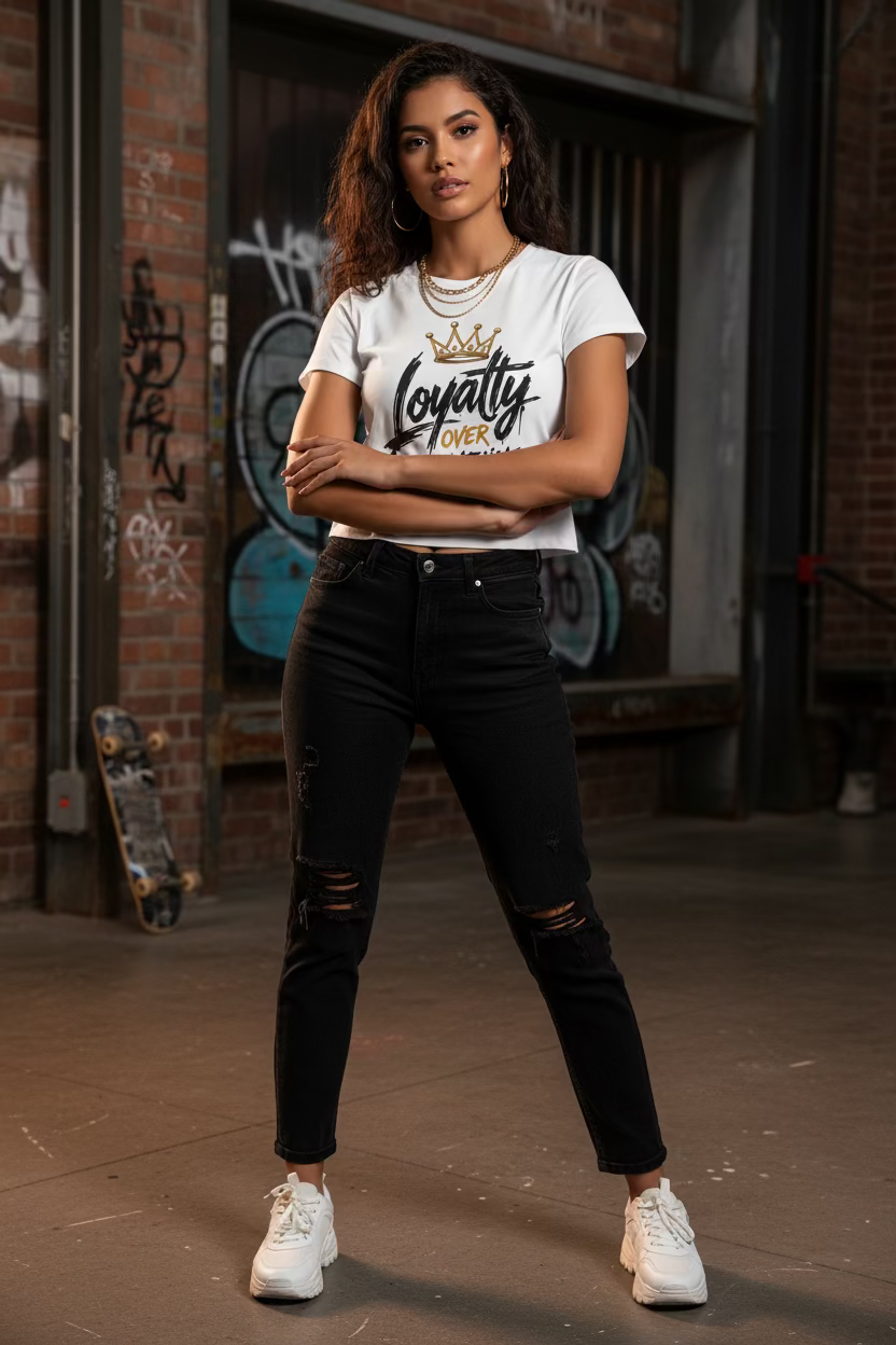 Loyalty Over Everything Crop Top