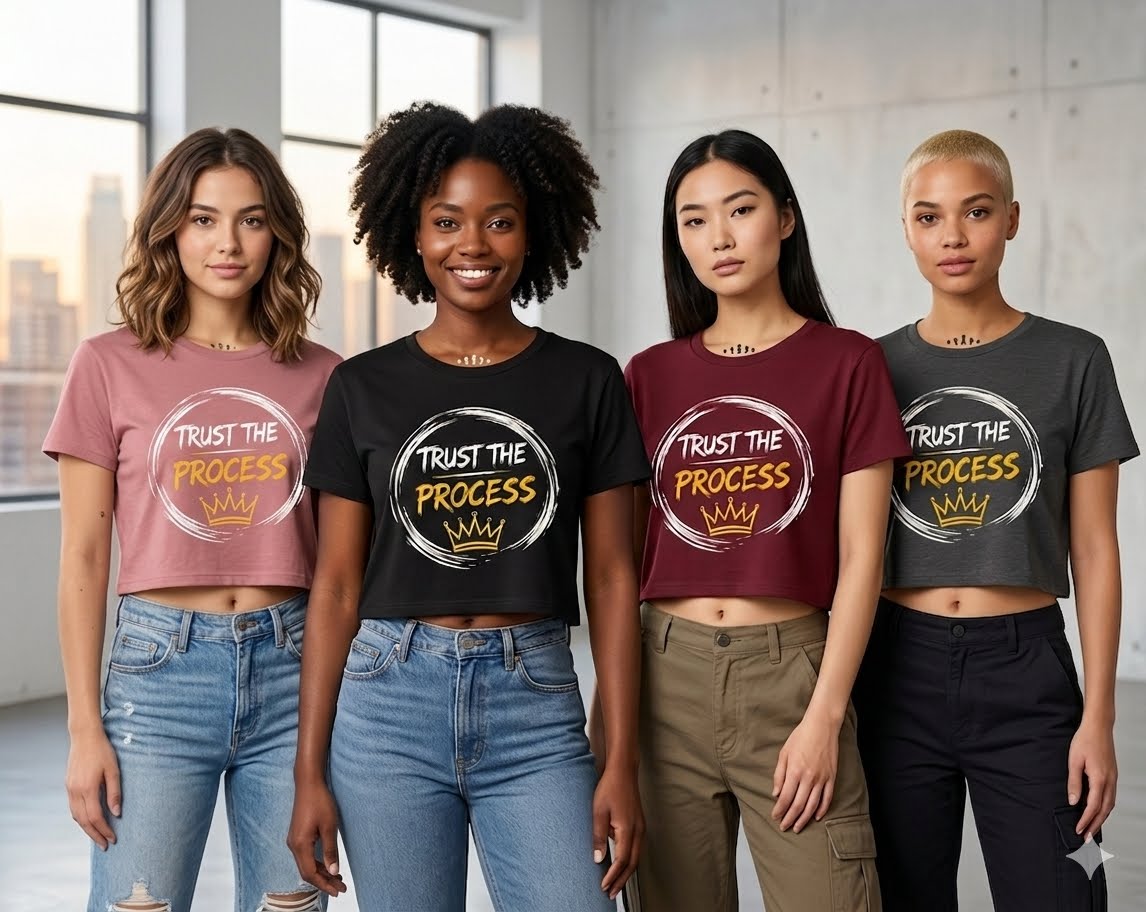 Women crop top trust the process